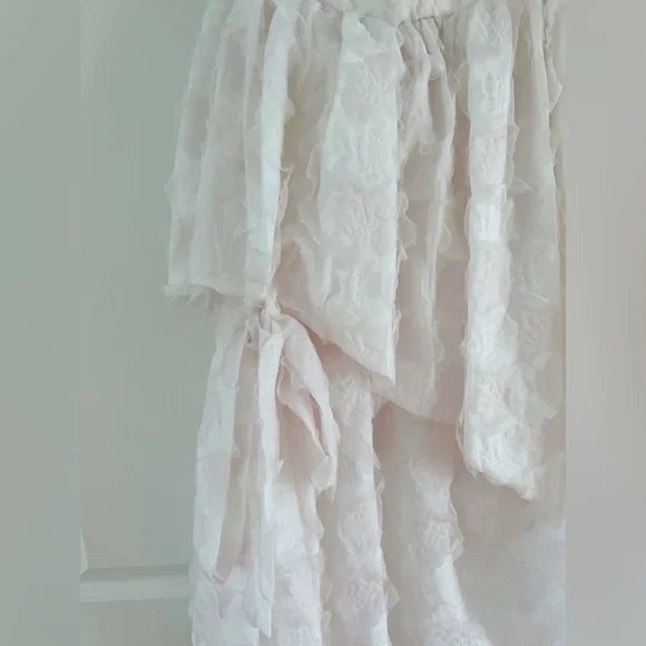 NWT Cecilie Bahsen bustier midi dress with bow/powder pink US2 UK6